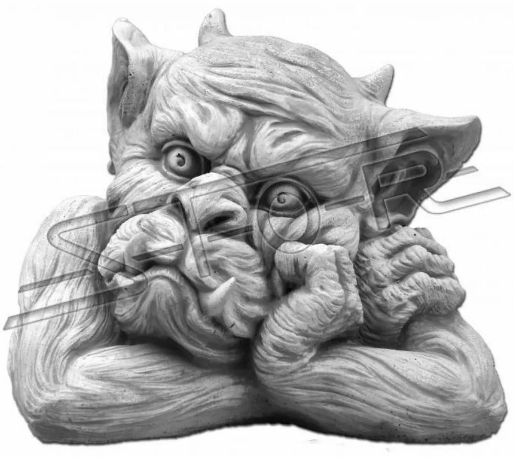 Sculpture Design Troll 18cm Finition Artisanale Statue Jardin 024
