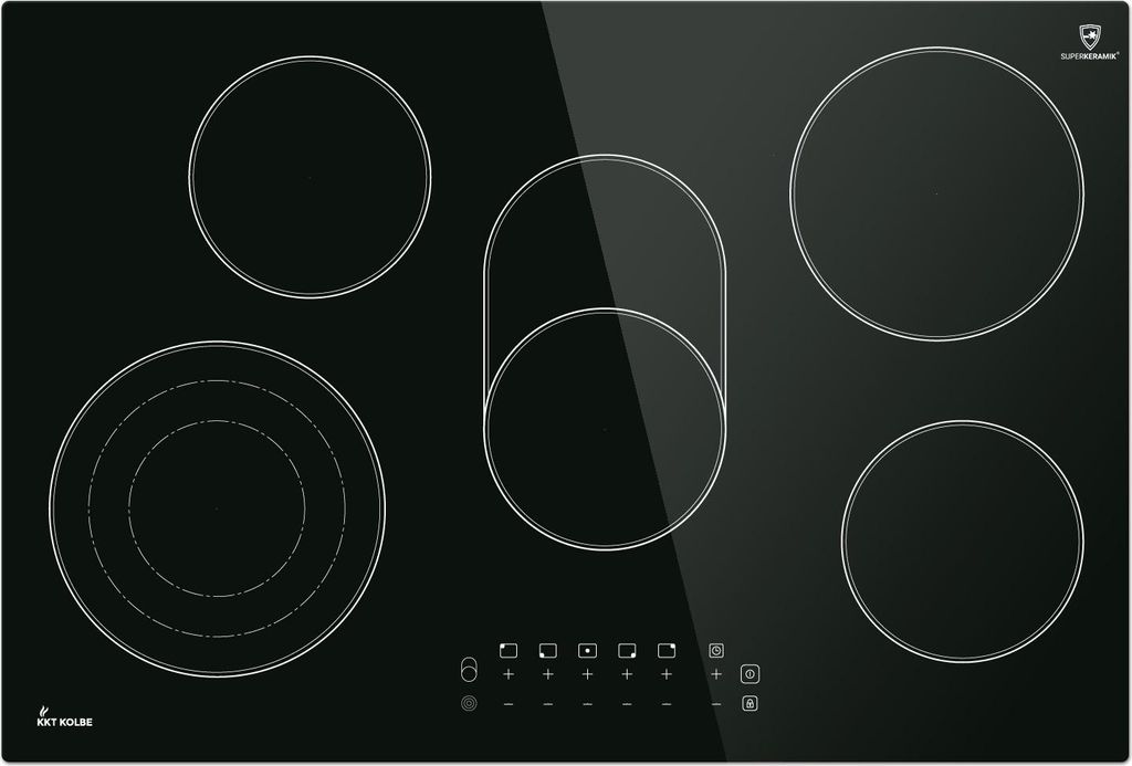 Plaque Electrique 80 cm 8,7 kW 5 Zones de cuisson 9 niveaux Image du produit 