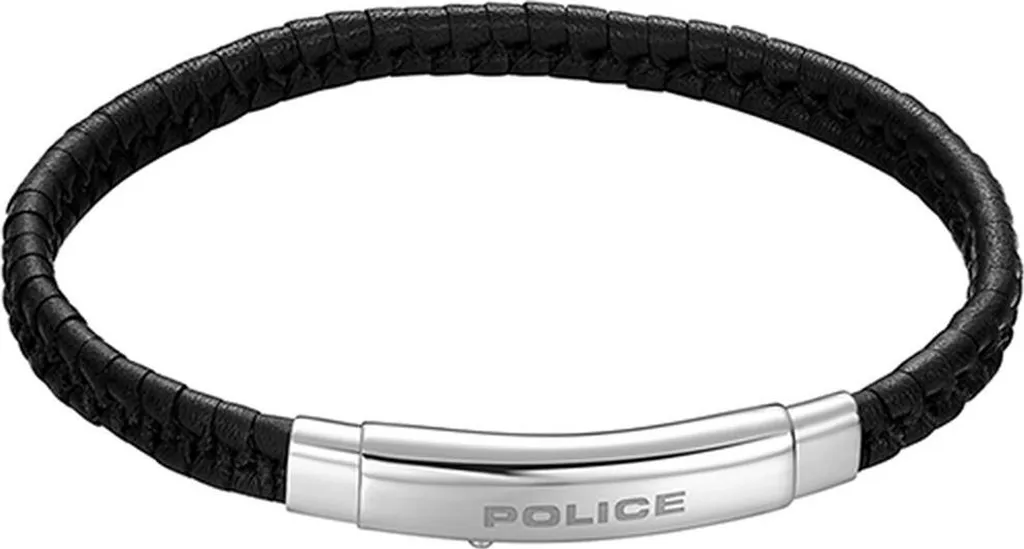 Bracelet Homme Police PEAGB0009503 en Acier Argenté et Noir Mat