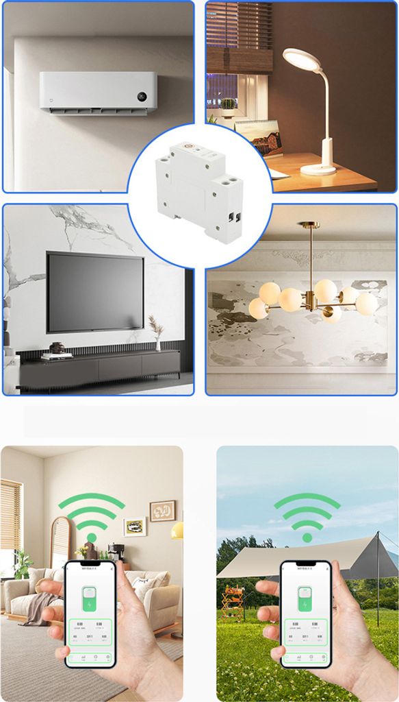 Tuya WiFi inteligentní spínač Přenosná domácí automatizace Obrázek produktu 7