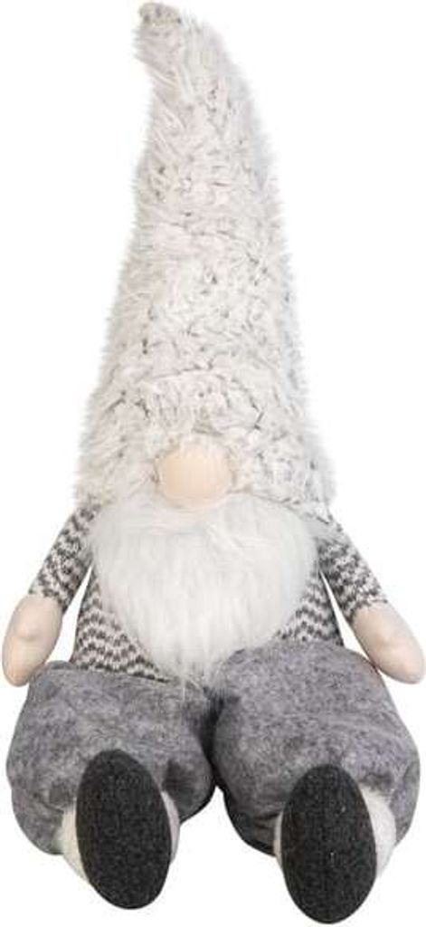 Wichtel - sitzend - grau - ca. 23 x 26 x 37 cm