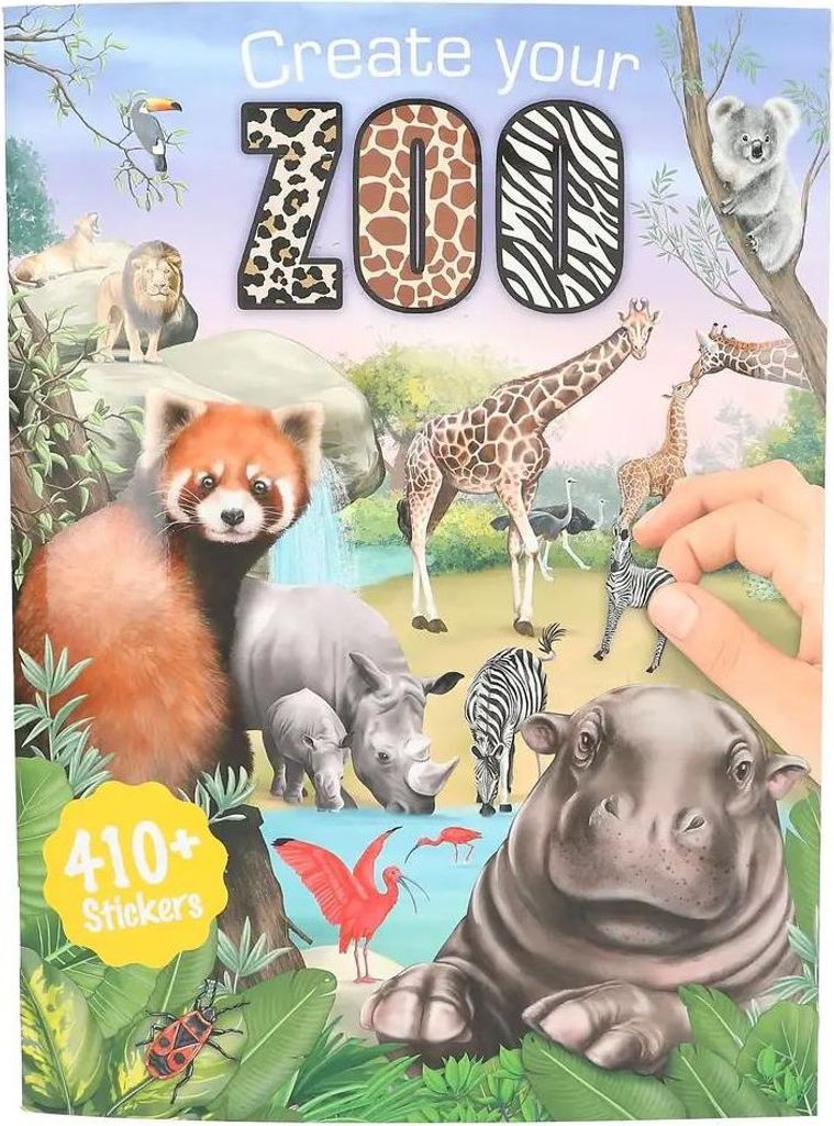 Crea il tuo ZOO, libro da colorare con gli adesivi Immagine del prodotto 