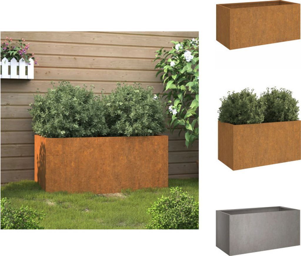 vidaXL Pflanzkübel 62x30x29 cm Cortenstahl - Blumentöpfe & Pflanzgefäße