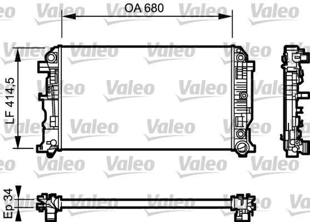 Radiateur moteur pour Mercedes Sprinter W906 idéal livraison et transport