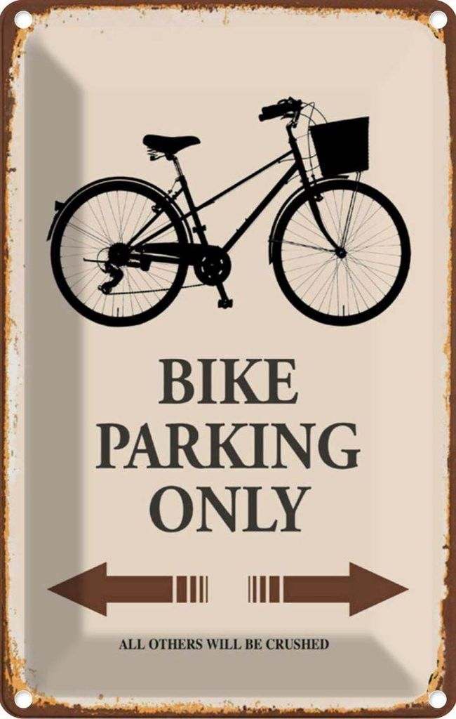 vianmo Blechschild 30x20 cm Bike parking only Fahrrad parken