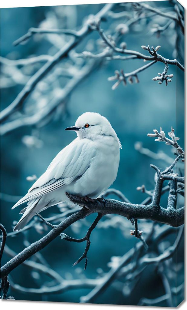 Bild 60x100cm Perlenvogel