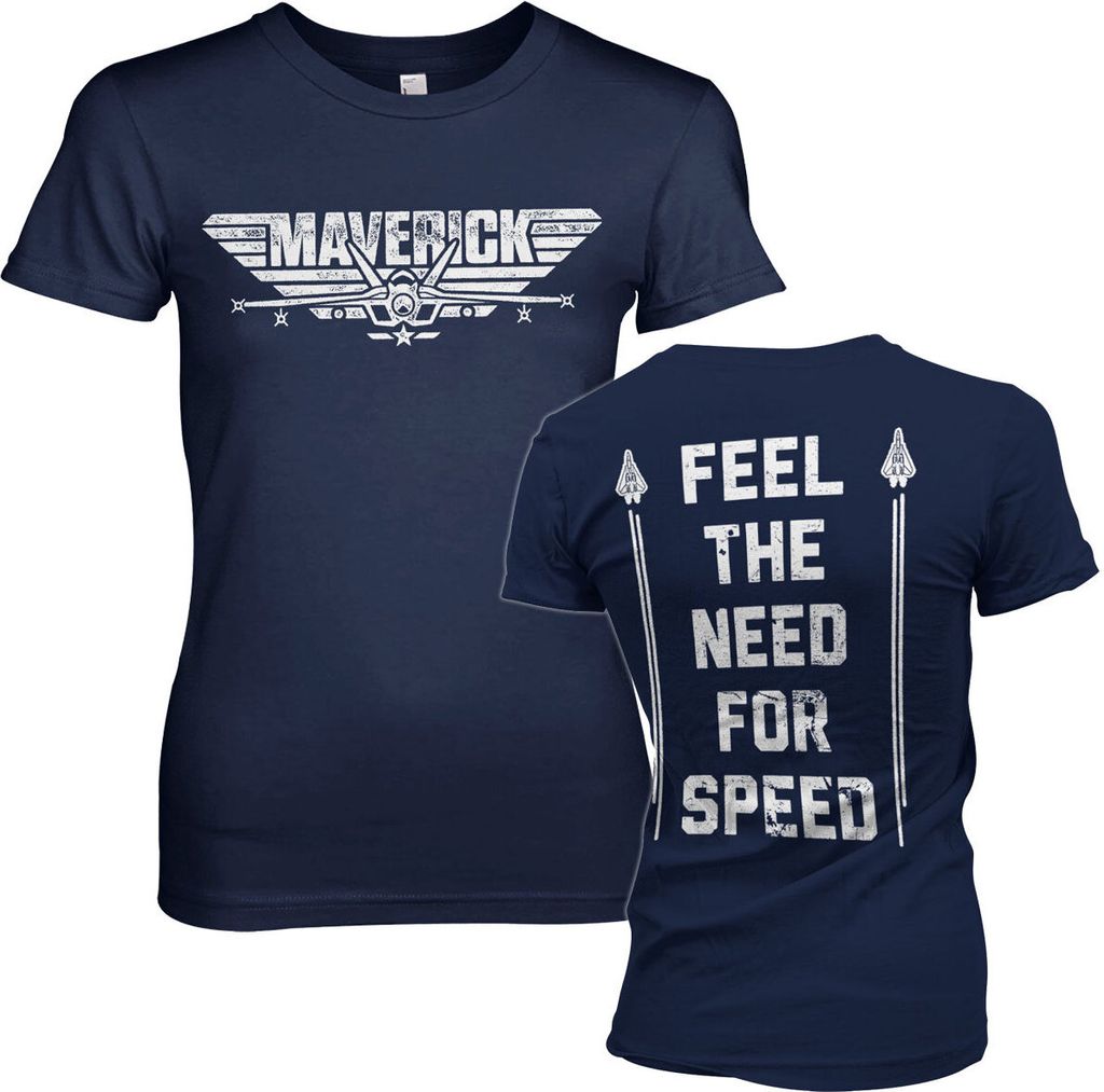 Top Gun Maverick - Need For Speed Girly Tee - Large - Navy