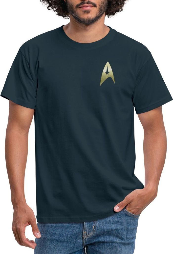 Spreadshirt Star Trek The Original Series Logo Männer T-Shirt, M, Navy