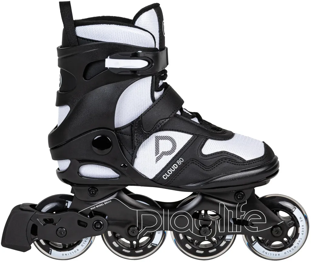 Roller Fitness Confortable Playlife Cloud 82A Noir et Blanc Taille 45