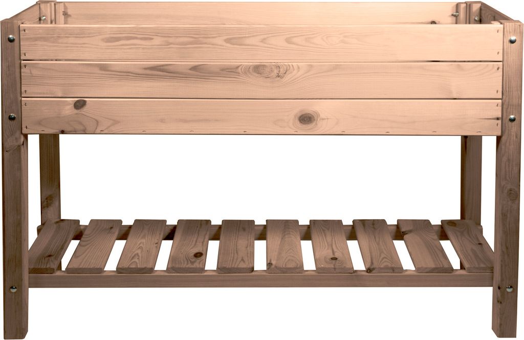 mgc24 Hochbeet Massiv L 118x40x78cm Kiefernholz dunkelbraun Produktbild 