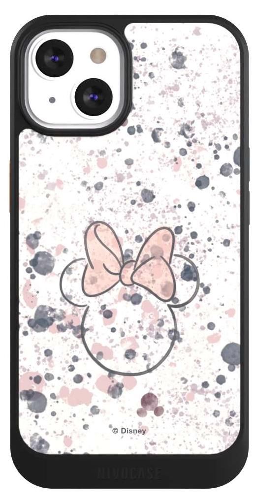 NIVOCASE Hülle für Apple iPhone 13 Handyhülle NIVOcore Case Schwarz Disney Minnie Mouse Wasserfarbe