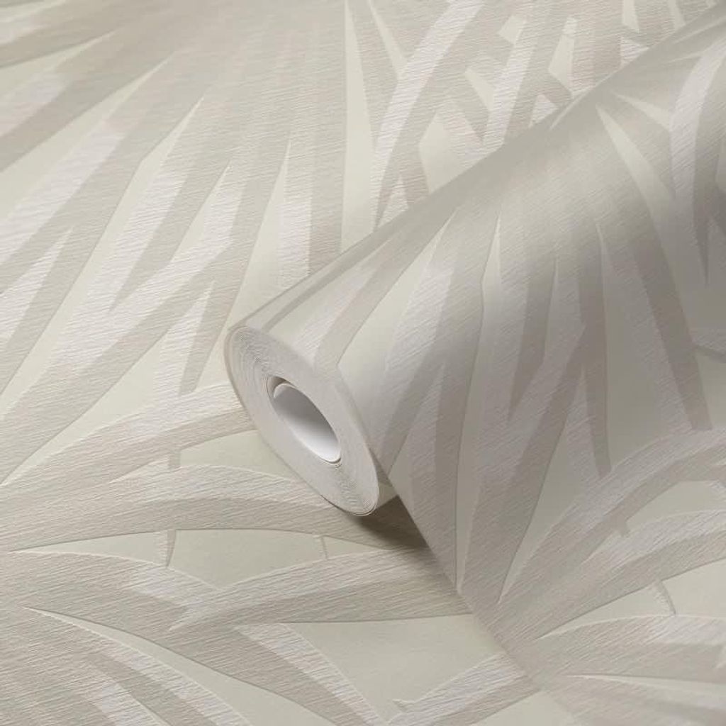 Palmen-Tapete Beige Sand – Vliestapete mit tropischem Muster – Naturdesign matt AS-Creation (KG-174566)