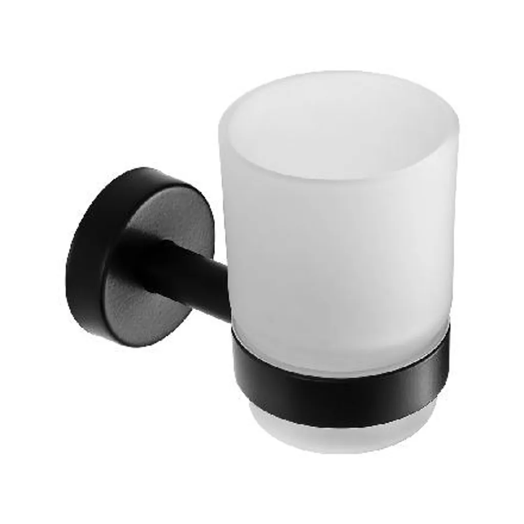 Sanela SLZD 12N Porte-brosse à dents en acier inoxydable et verre dépoli