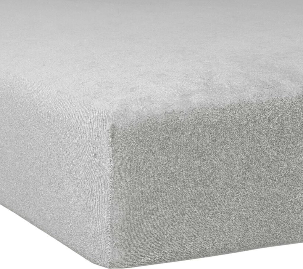 Traumschlaf Flausch Frottee Spannbettlaken 120x200 cm - 130x200 cm platin