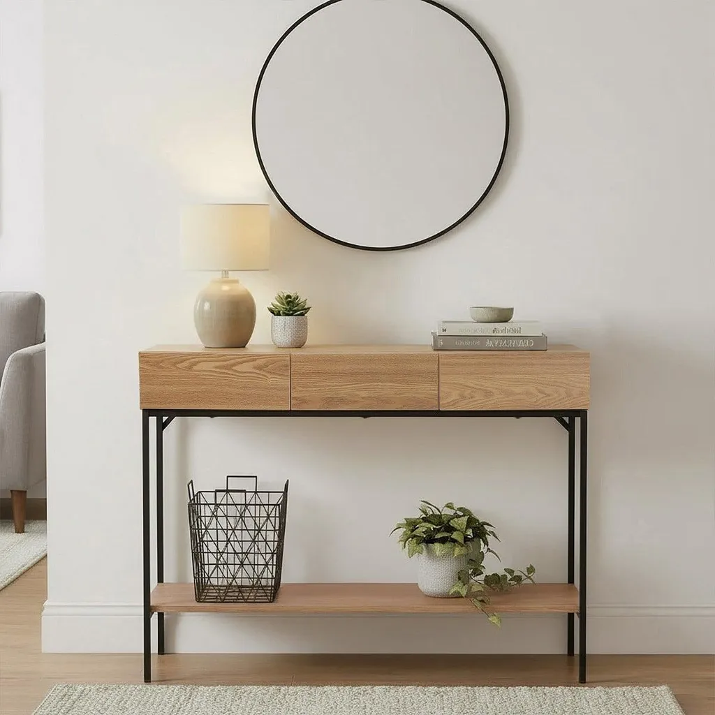 Console TESSA 120 cm : Solution de Rangement pour Entrée Étroite et Bureau