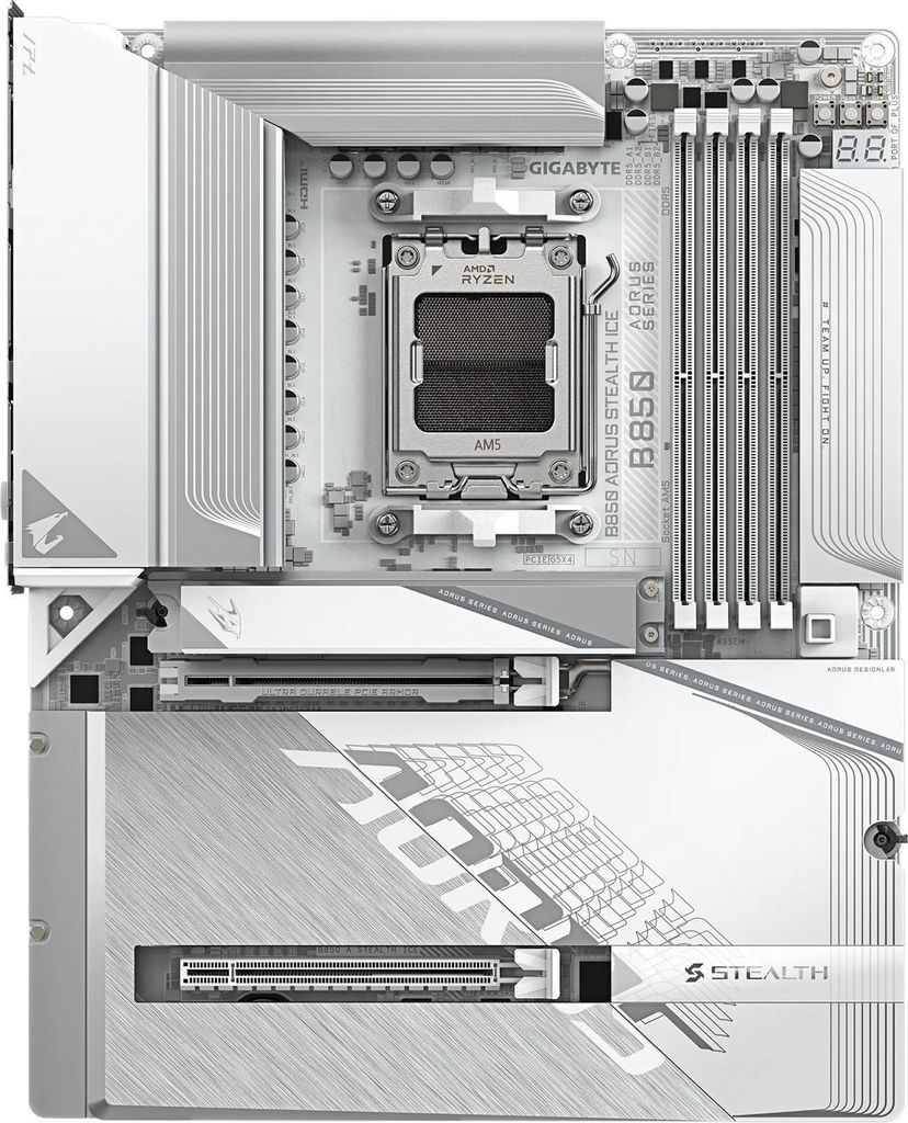 GIGABYTE B850 AORUS STEALTH Mainboard – AMD Ryzen 9000 Produktbild 