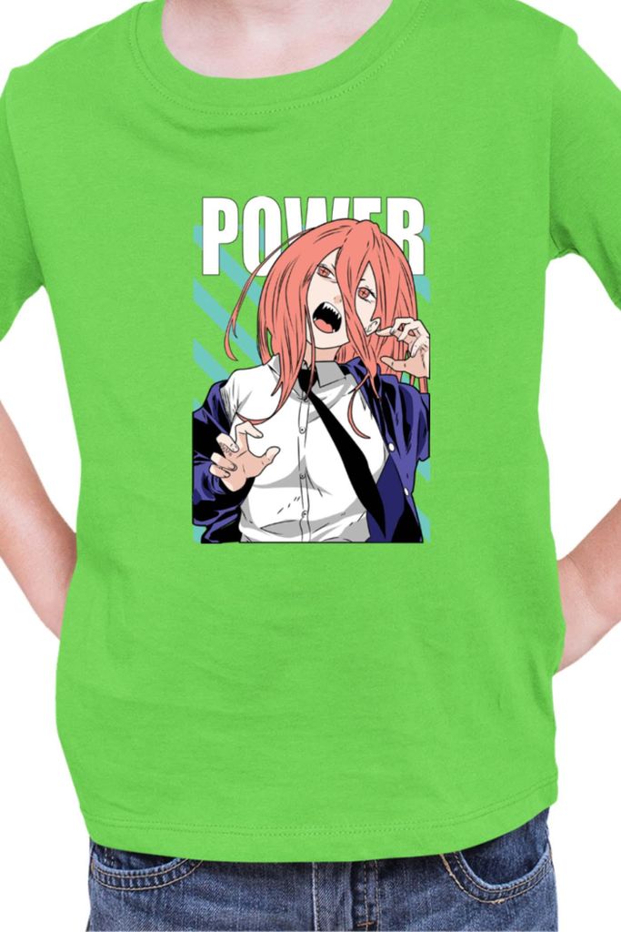 Kinder T-Shirt Manga Japan Anime Comics Animation Chainsaw Anime manga Man 14, 5-6 Jahr - 116 / Lime