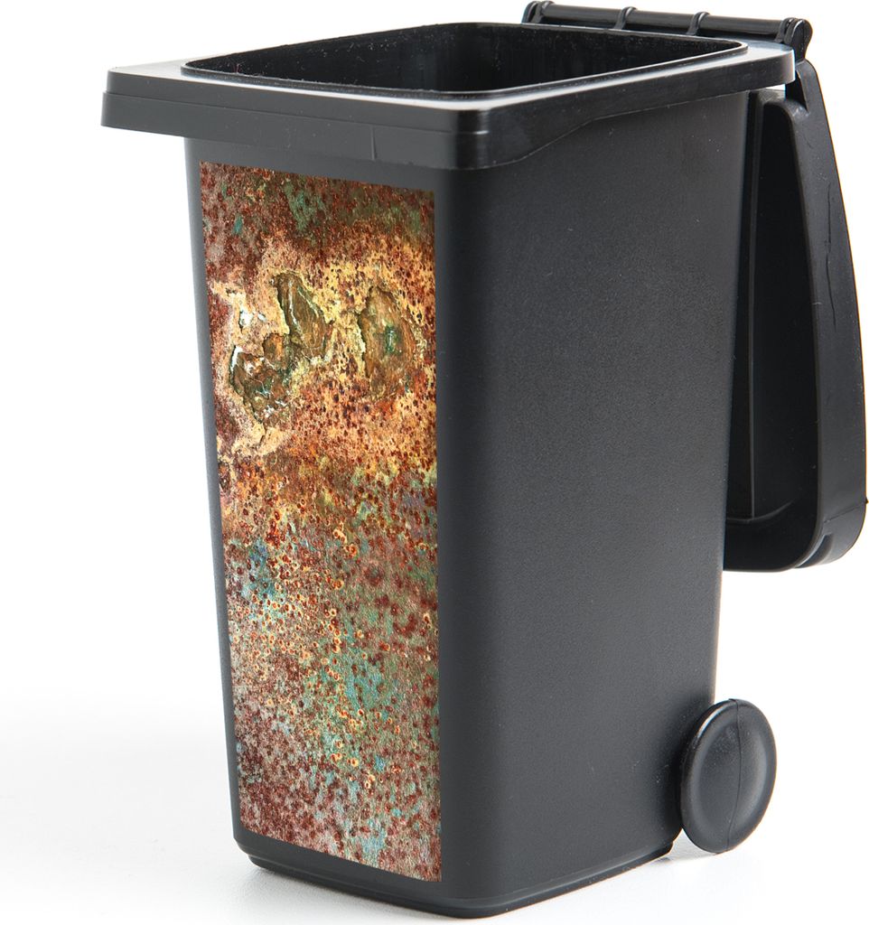 MuchoWow Mülltonnenaufkleber Farben - Metallisch - Rost - Textur - Abstrakt 44x98 cm - Containeraufkleber - Aufkleber - Mülltonnen-Aufkleber