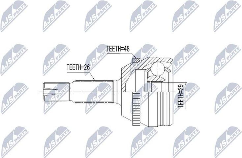 NTY NPZ-TY-098 Gelenksatz, Antriebswelle OE 4341002320 kompatibel mit Matrix