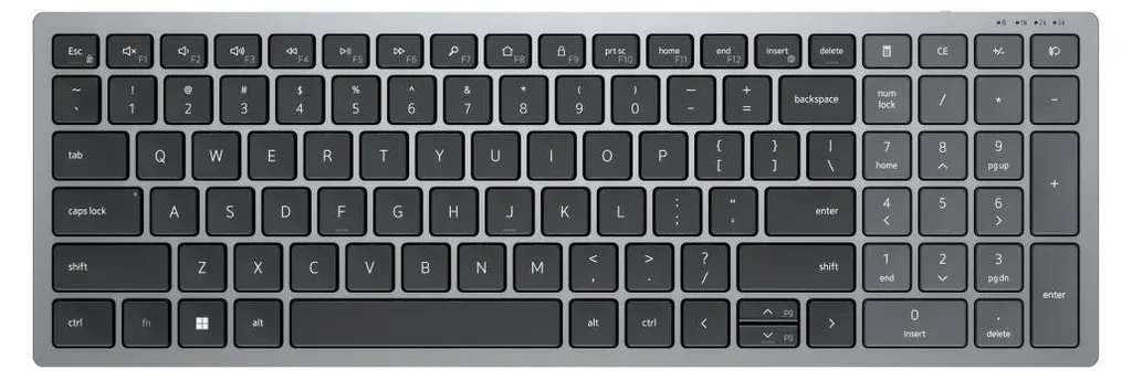 Clavier sans fil Dell KB740 compact avec touches QWERTZ Hongrois (HU)