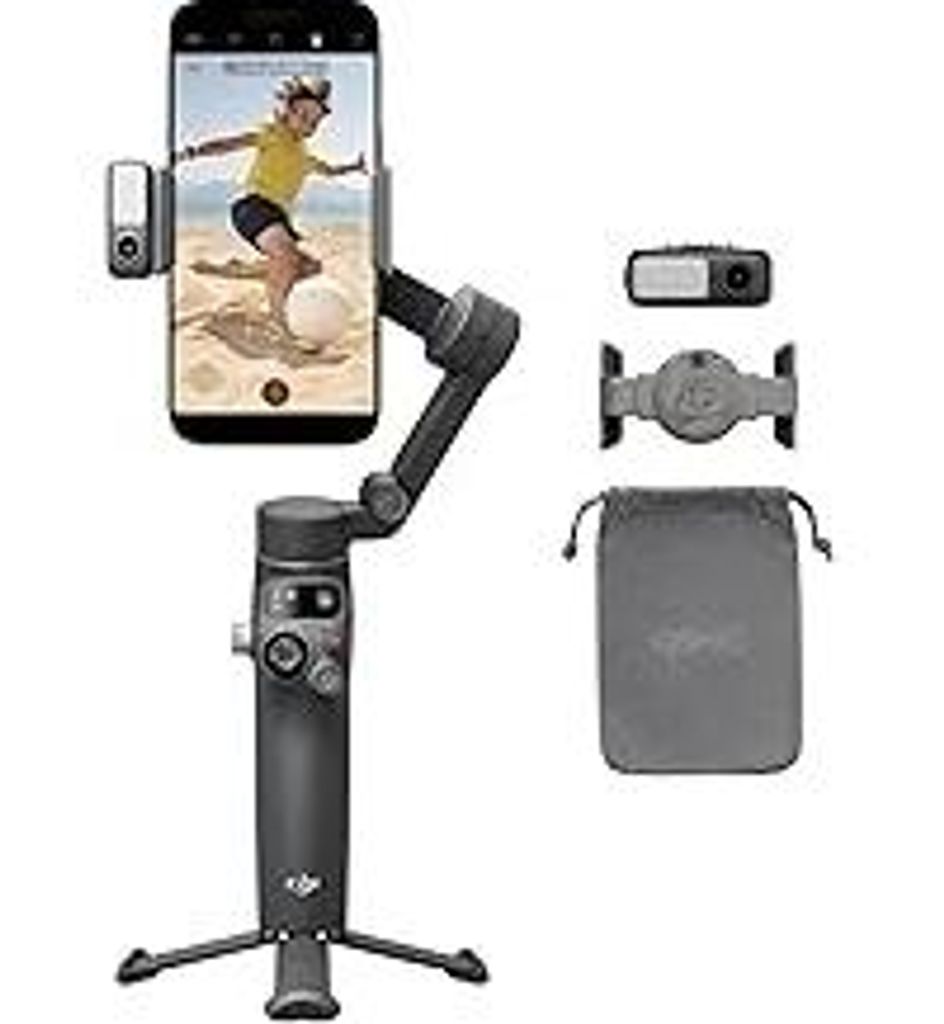 DJI Osmo Mobile 7P Gimbal-Stabilisator für iPhone, Android, Natives Tracking, Beleuchtung, 3-Achsen-Smartphone-Gimbal, schneller Start, EIN-klick-...