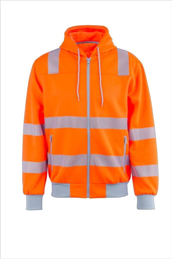 Planam Norit Warnschutz Hoody Gr. L orange/zink
