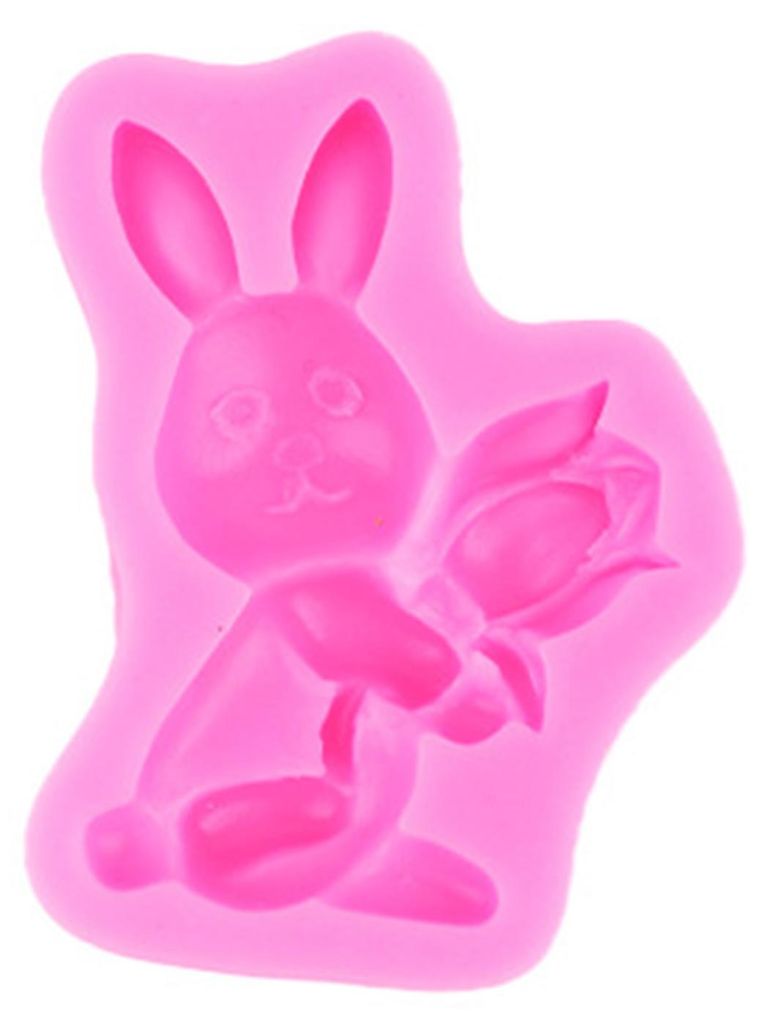 3D-Karottenhasen-Silikonform, lebensmittelecht, Schokoladenform für Fondant-Tortendekoration und Kunstharz, ofen- und spülmaschinenfest, leicht z...