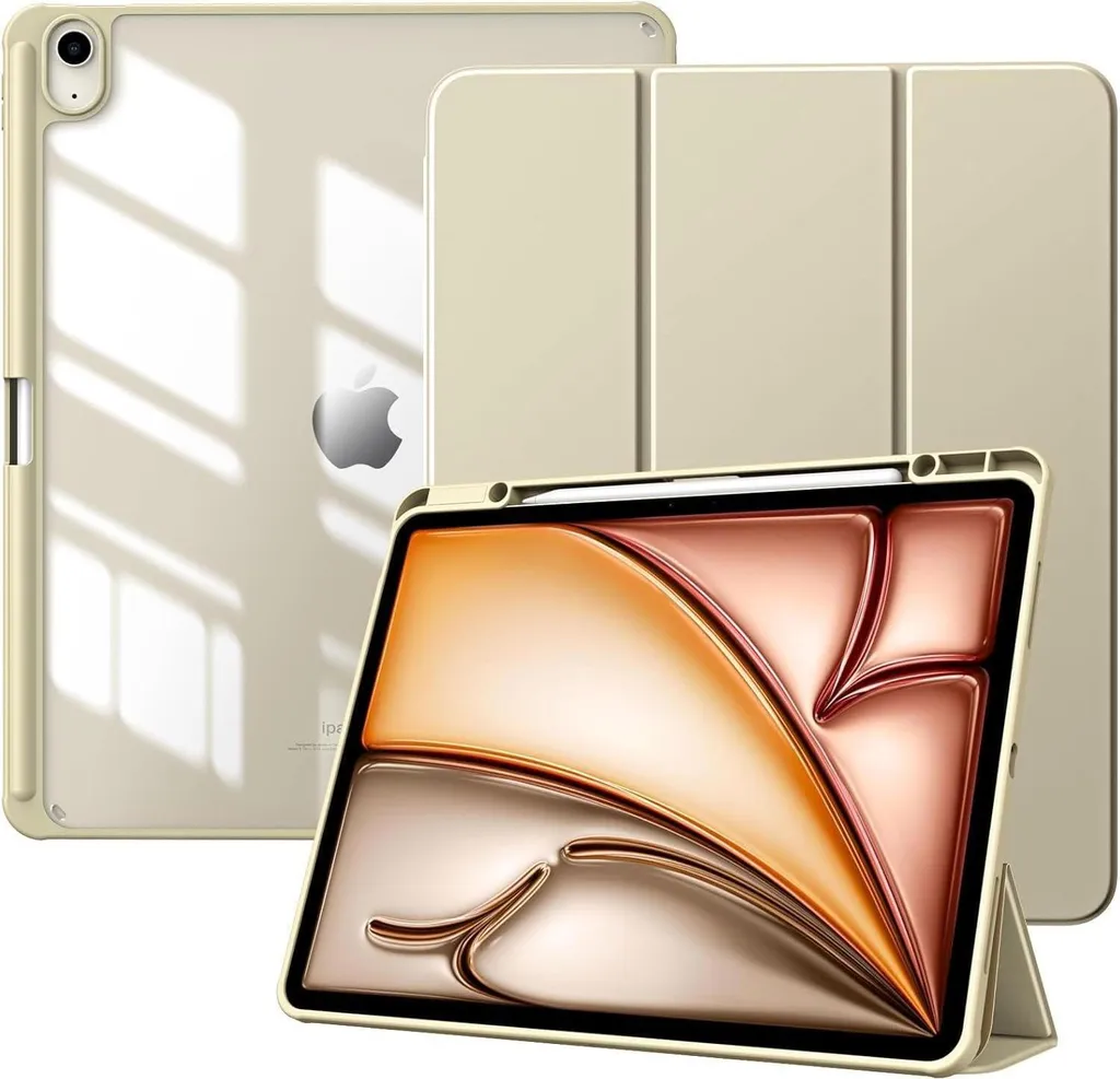 TiMOVO Custodia iPad Air 13 2024 Business Oro Champagne Trasparente