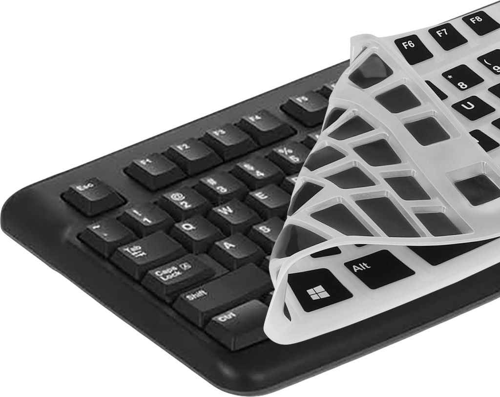 kwmobile Silikon Tastaturschutz für Logitech K120 - QWERTY US Keyboard Cover Abdeckung - Schwarz