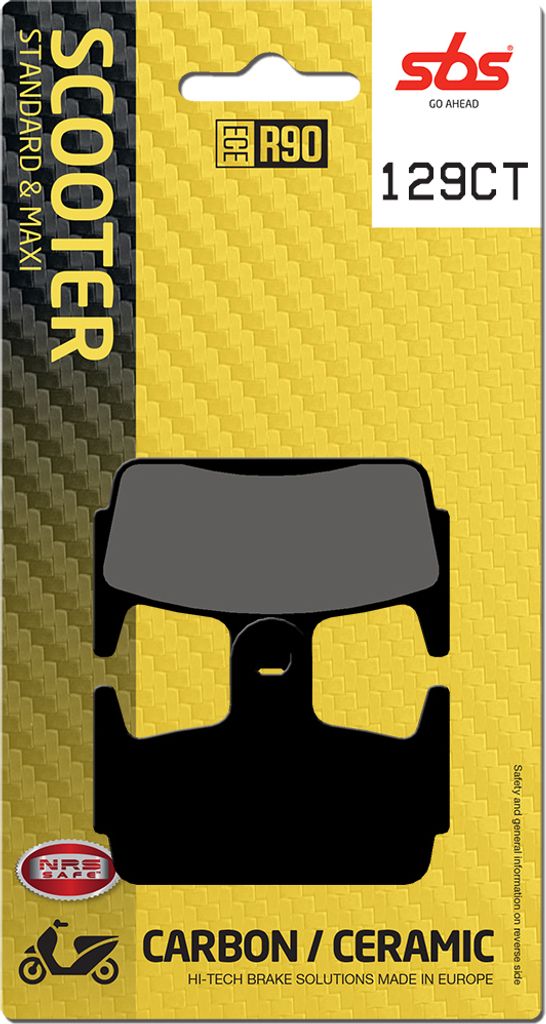 Scooterbelag SBS 129CT (Satz pro Scheibe) Carbon Tech