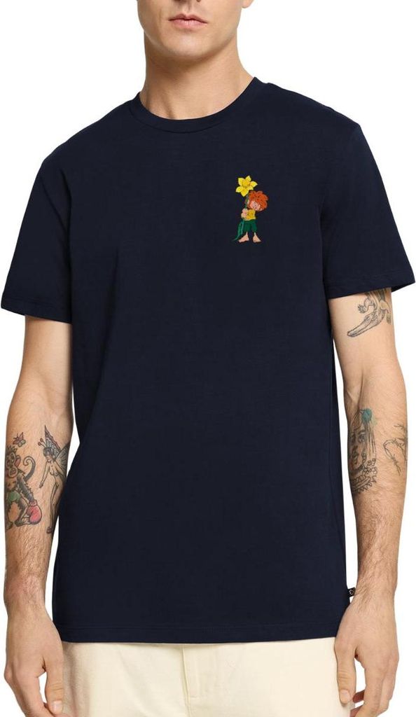 Spreadshirt Pumuckl Design Mit Gelber Blume Männer Premium T-Shirt, 3XL, Navy
