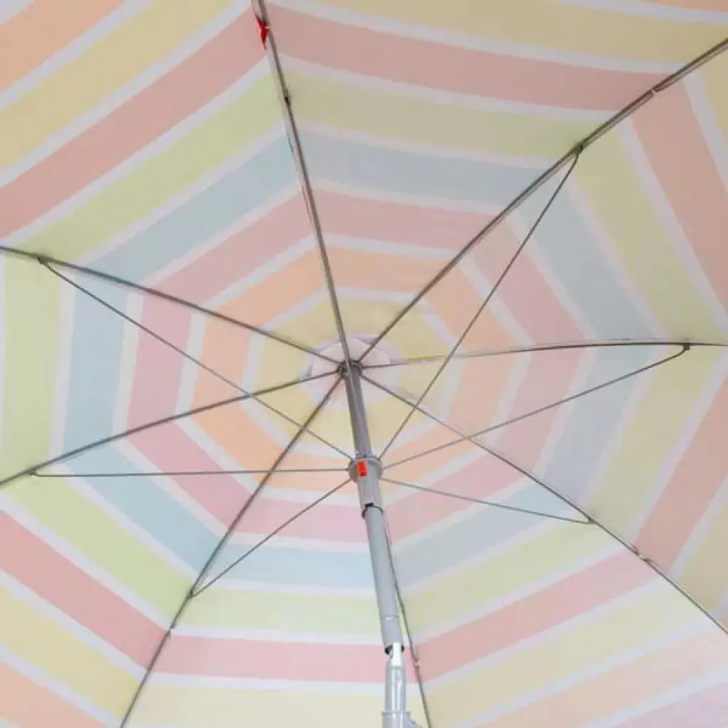Parasol inclinable à rayures 220 cm Ø Modèle 62363 UV50+ Multicolore