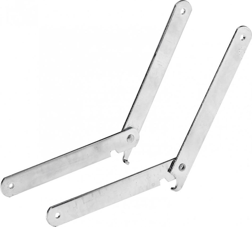 Hettich Klapphalter für Tische und Bänke 200 mm Stahl, verzinkt, 2 Stück