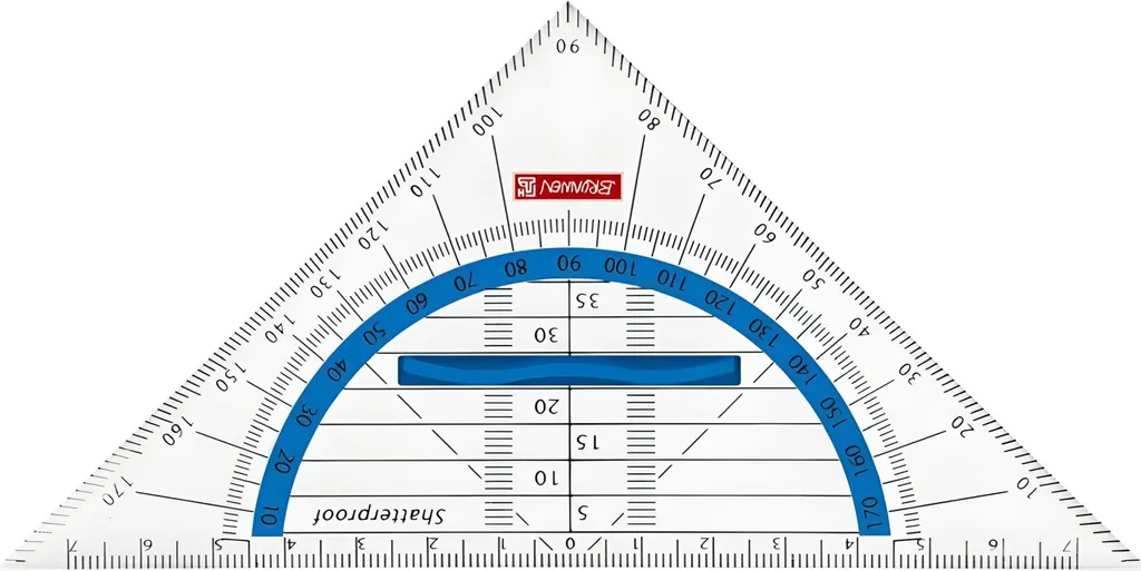 Équerre Géométrique pour Collège et Lycée 16 cm Bleu Azur Colour Code - 2
