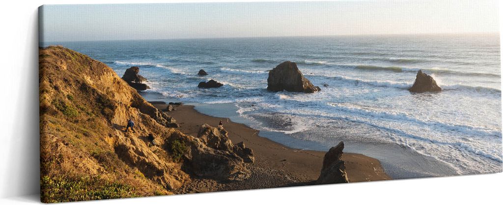 Landschaft am Meer – Leinwandbild Wandbild – 125x50 cm – Leinwandbilder – Wandbilder – Schlafzimmer – Flur