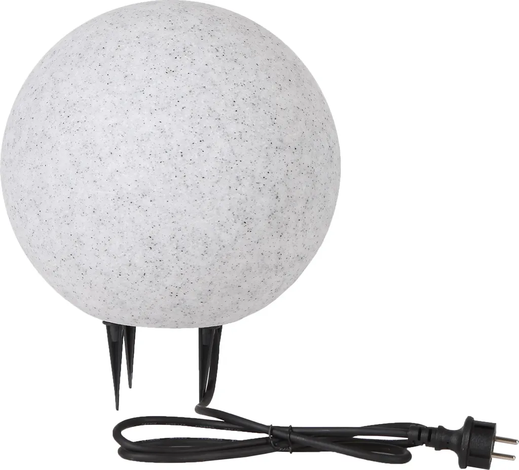 Éclairage d'ambiance extérieur boule aspect granit Ø 28cm pour balcon