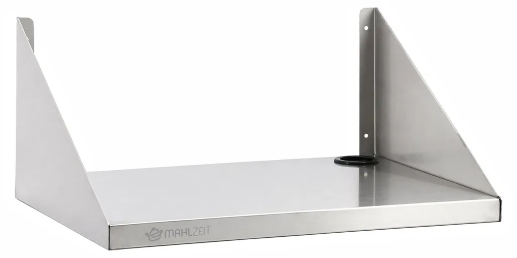 Support micro-ondes en inox 60 cm pour rangement cuisine et crédence
