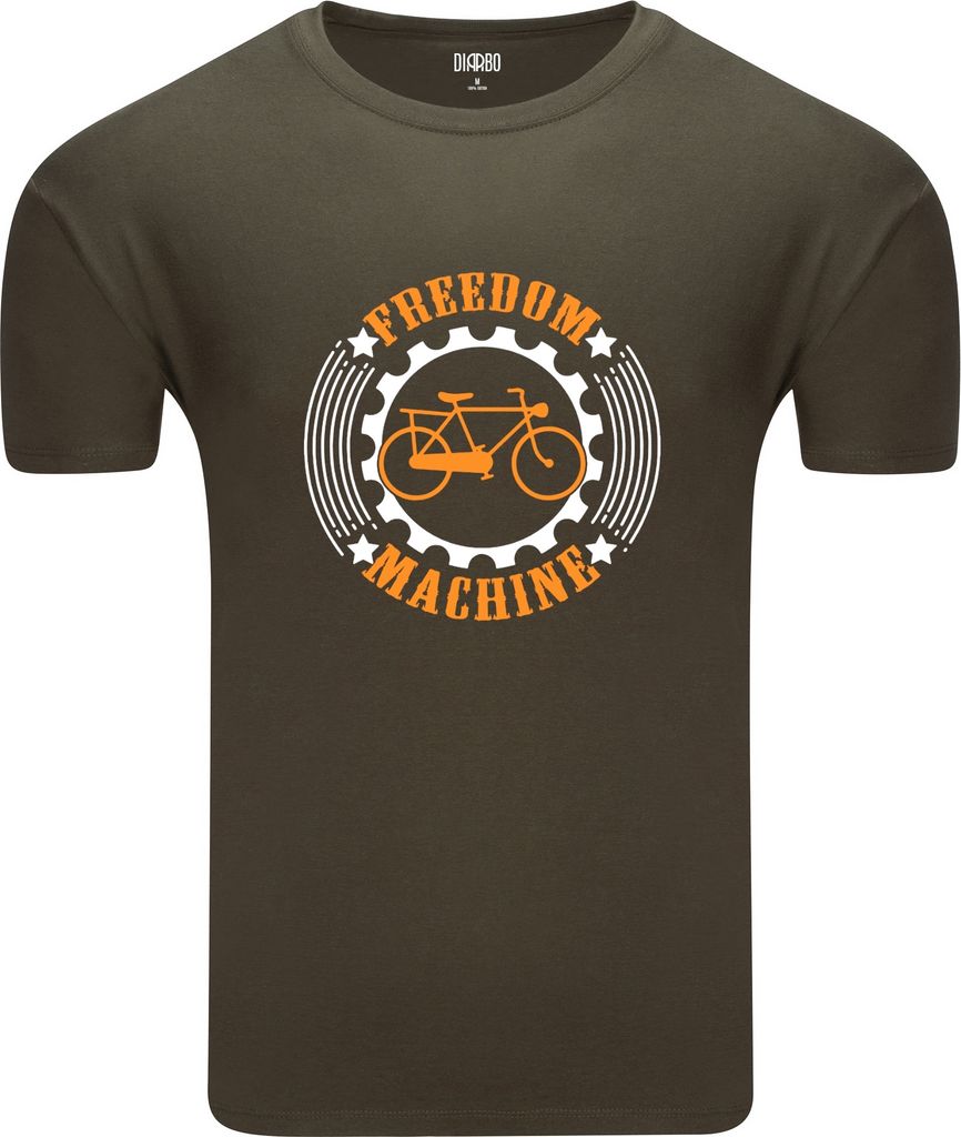 Diarbo Herren T-Shirt mit Aufdruck Fahrradliebhaber Freiheitsmaschine Grün Gr.XXL