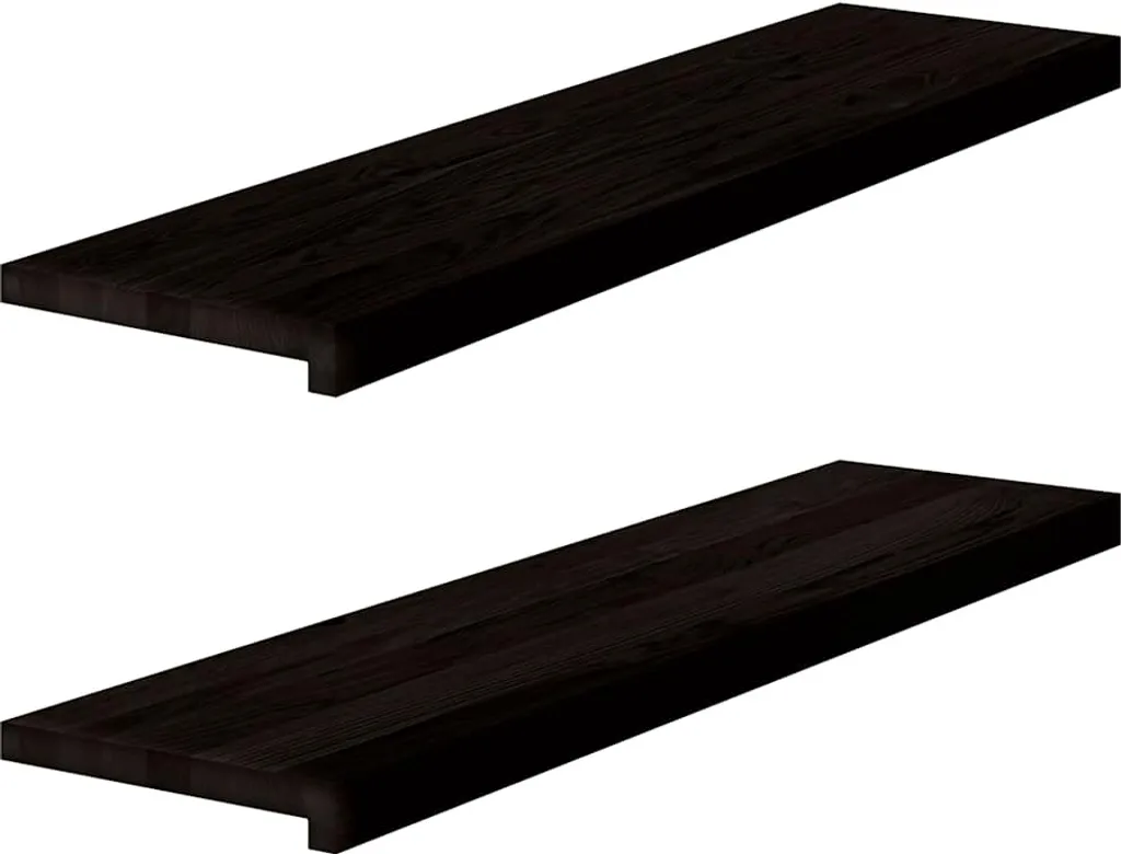 vidaXL Marches d'Escalier 2 pcs Marron Foncé 100x30x2 cm Chêne Massif