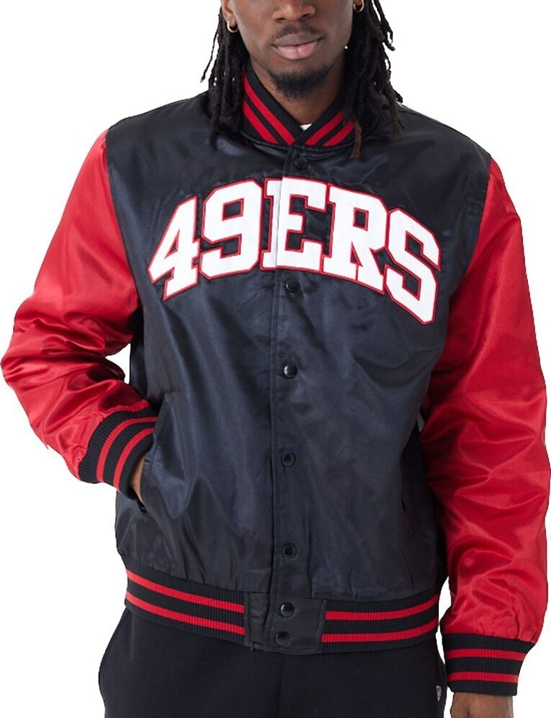 New Era Varsity Satin Bomber Jacke San Francisco 49ers - L
