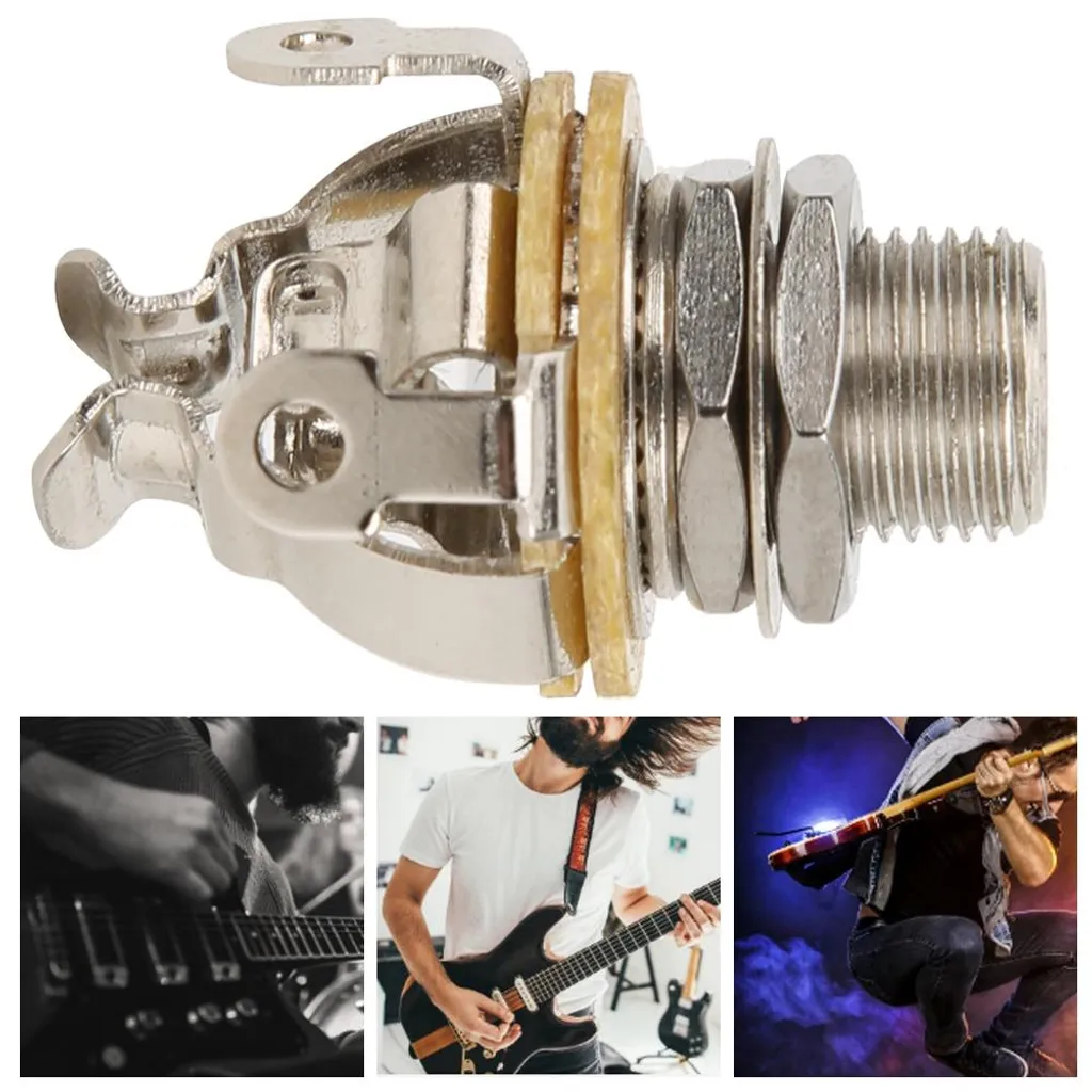 Fiche Jack 6,35 mm Mono Argentée, Haute Conductivité, Pack de 10 pcs