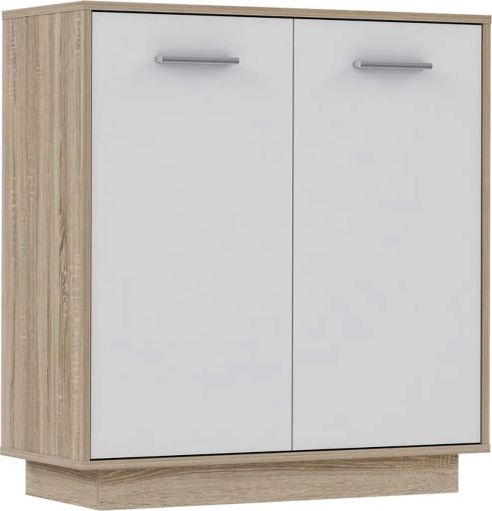 Meuble de rangement pour petits espaces buffet blanc bois 83 cm de large - 7