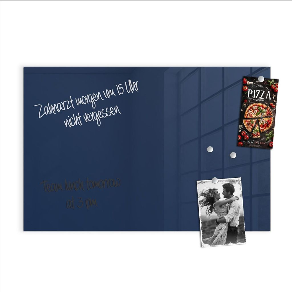 Magnettafel 60x40cm Pinnwand Whiteboard beschreibbar - Marineblauer Hintergrund I