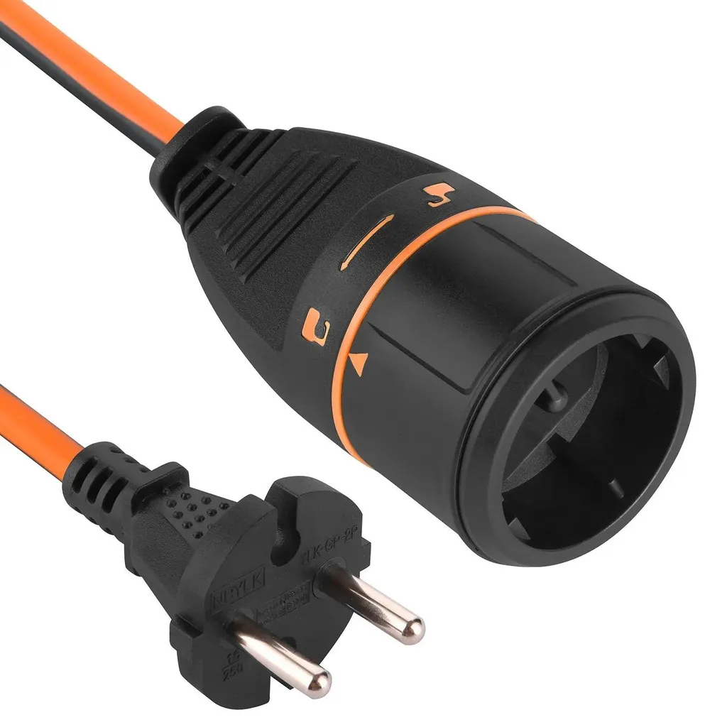 Rallonge de chantier 20m Electralock Schuko avec prise auto-bloquante