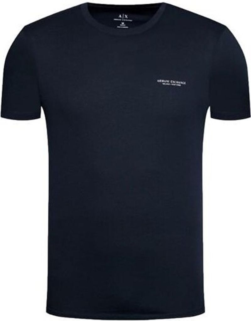 Armani Exchange Dunkelblau Basic T-Shirt mit Logo – L