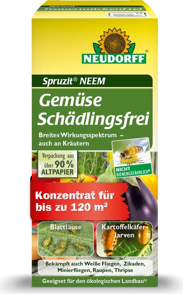Neudorff Spruzit NEEM GemüseSchädlingsfrei 30 ml für 120 m² Produktbild 