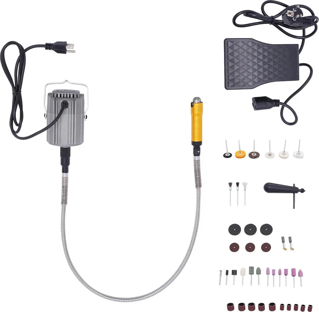 Smerigliatrice ad Albero Flessibile 780W Gialla per Gioielleria