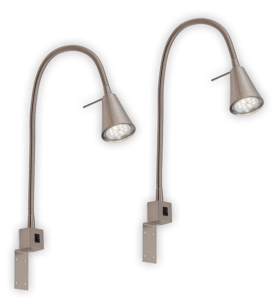 2 x lampada da parete flessibile a LED con interruttore Immagine del prodotto 
