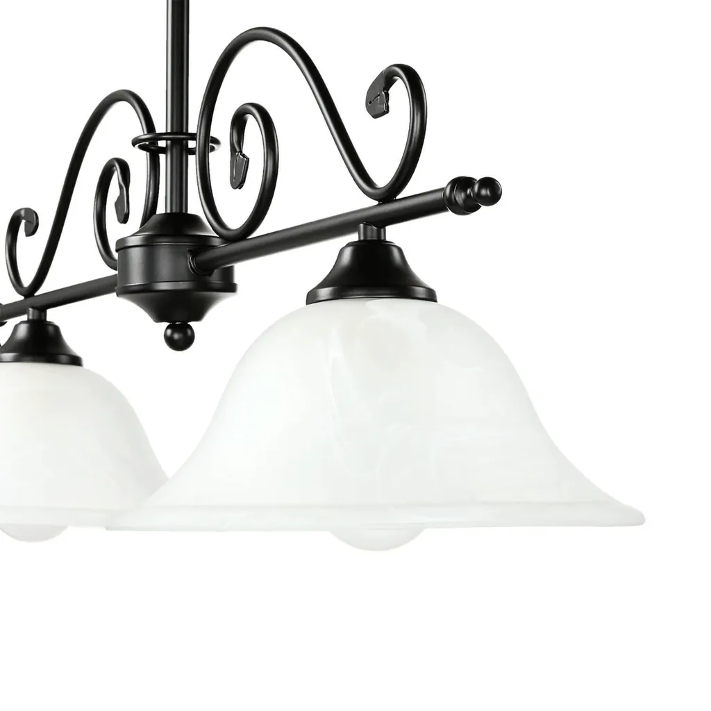 Lustre 2 Spots Rabalux 7777 Dorothea E27 Noir et Blanc Design 72cm - 12