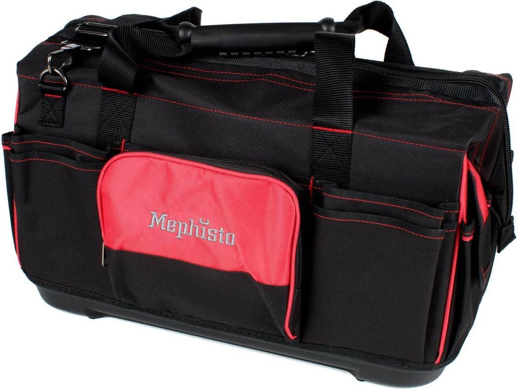 Mephisto Werkzeugtasche "Echo", Schultergurt mit Polster, aus hochwertigem 600D Polyester, wasserdichte PVC-Beschichtung, Stabile Bodenschale